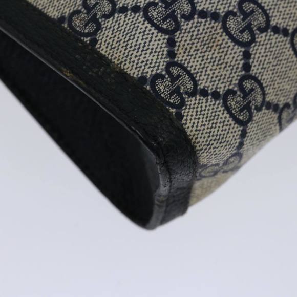 GUCCI GG Supreme Sherry Line Clutch Bag PVC Navy Red 89 01 032 Auth 66429 - Picture 15 of 16